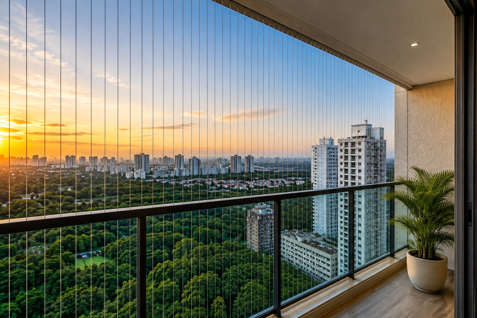 Invisible grills for balcony safety in Hyderabad